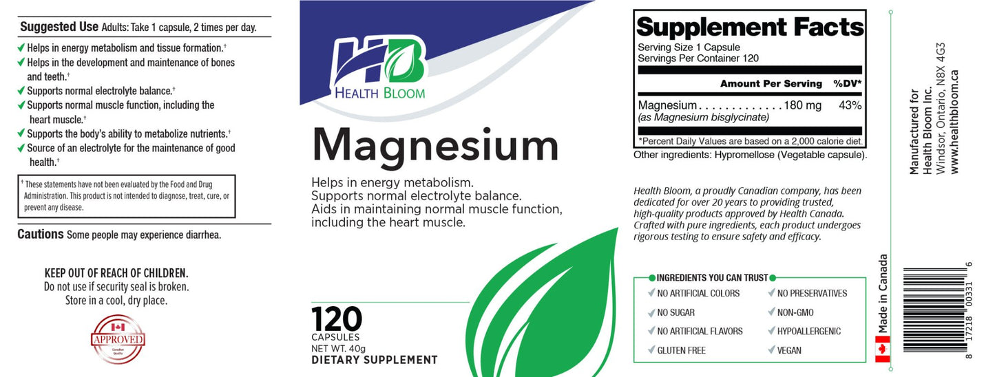 Magnesium 120 Count - Pure Health Core