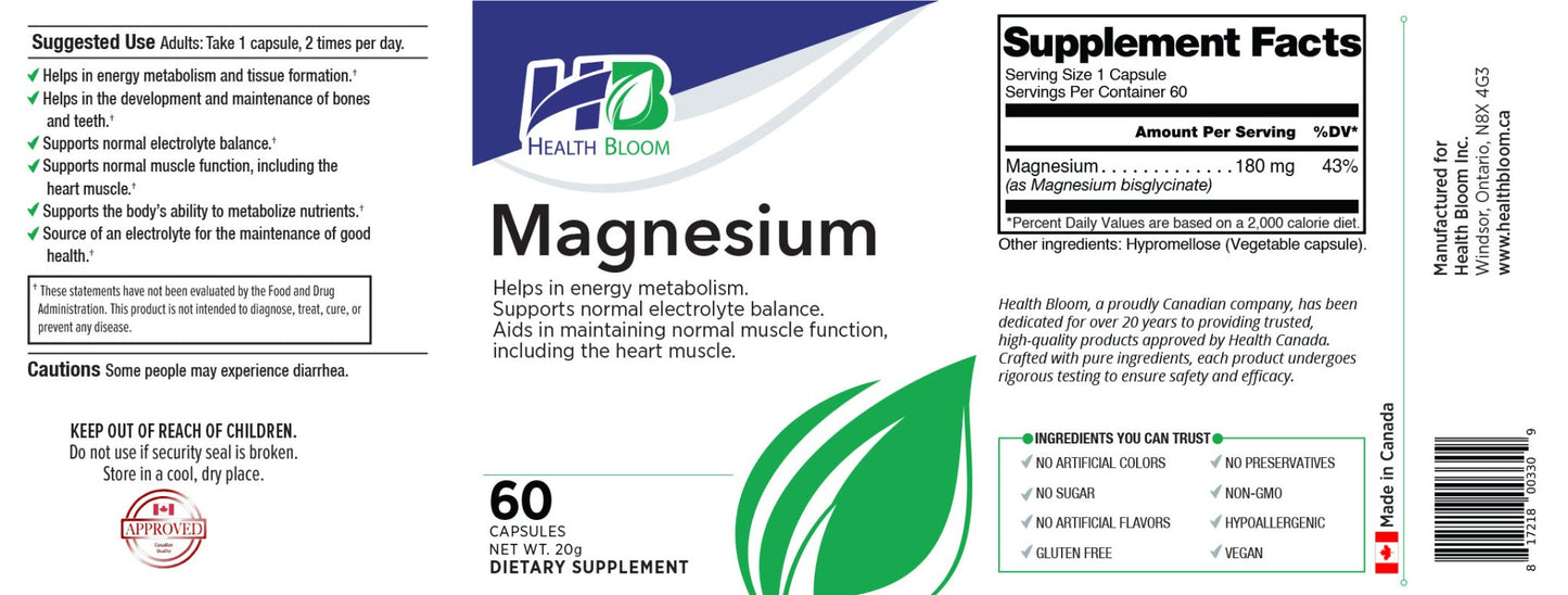 Magnesium 60 Count - Pure Health Core