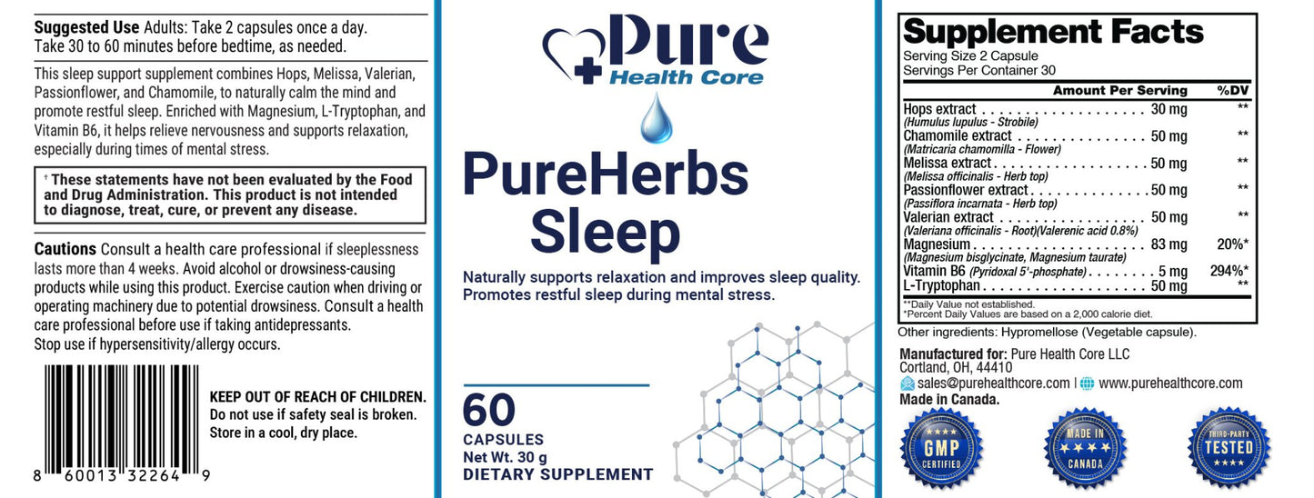 PureHerb Sleep - Pure Health Core