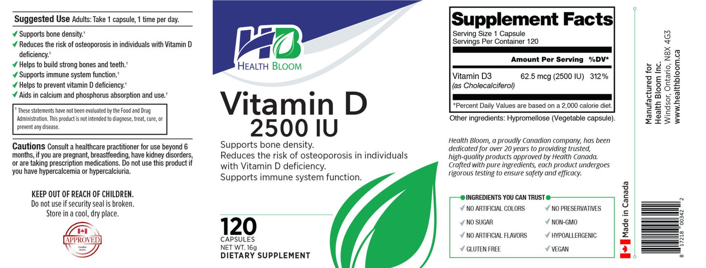 Vitamin D 2500 IU - Pure Health Core