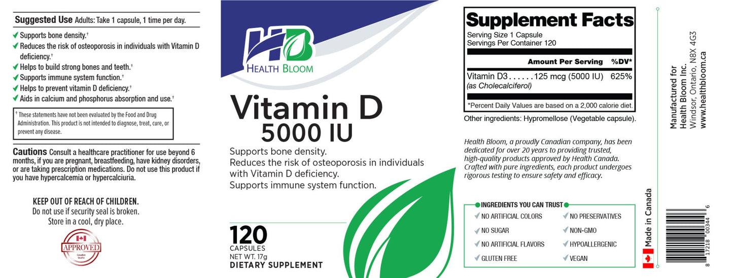 Vitamin D 5000 IU - Pure Health Core